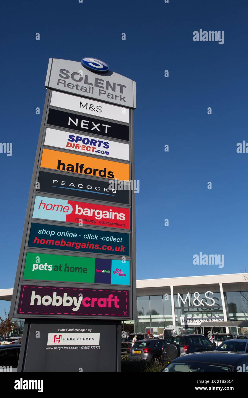 Solent Retail Park, Havant, Hampshire Banque D'Images