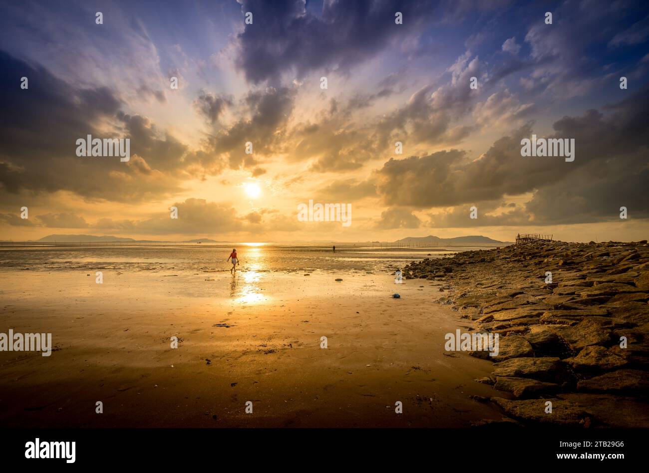 Plage de CAN Gio, sud du Vietnam Banque D'Images