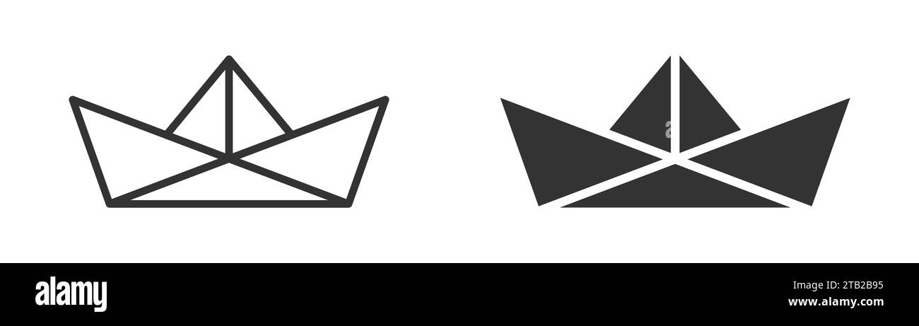 Icône de bateau en papier. Illustration vectorielle Illustration de Vecteur