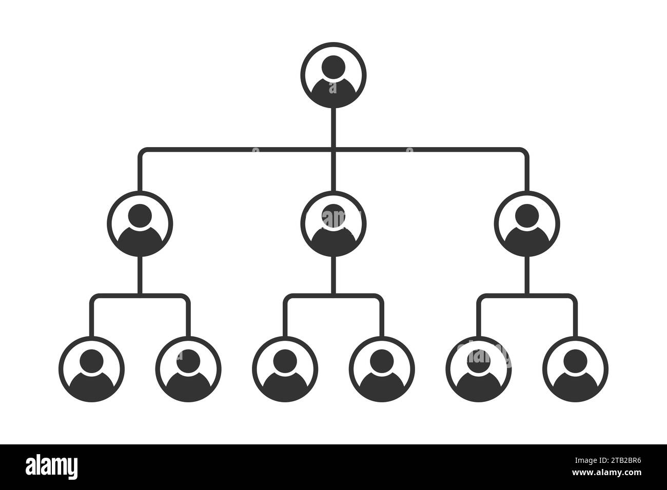 Entreprise, hiérarchie, icône de leader. Hiérarchie de la société. Illustration vectorielle plate Illustration de Vecteur