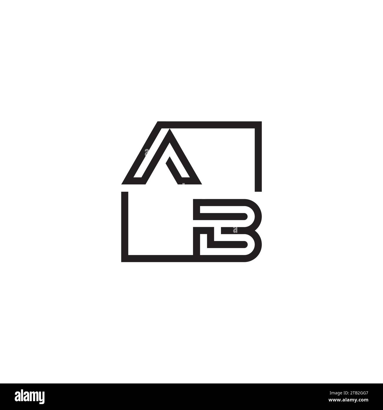 Lettres initiales du logo AB dans un design professionnel de haute qualité qui s'imprimeront bien sur tous les supports d'impression Illustration de Vecteur