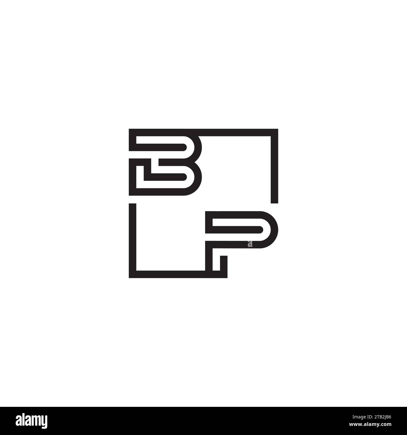 Lettres initiales du logo BP dans un design professionnel de haute qualité qui s'imprimera bien sur tous les supports d'impression Illustration de Vecteur