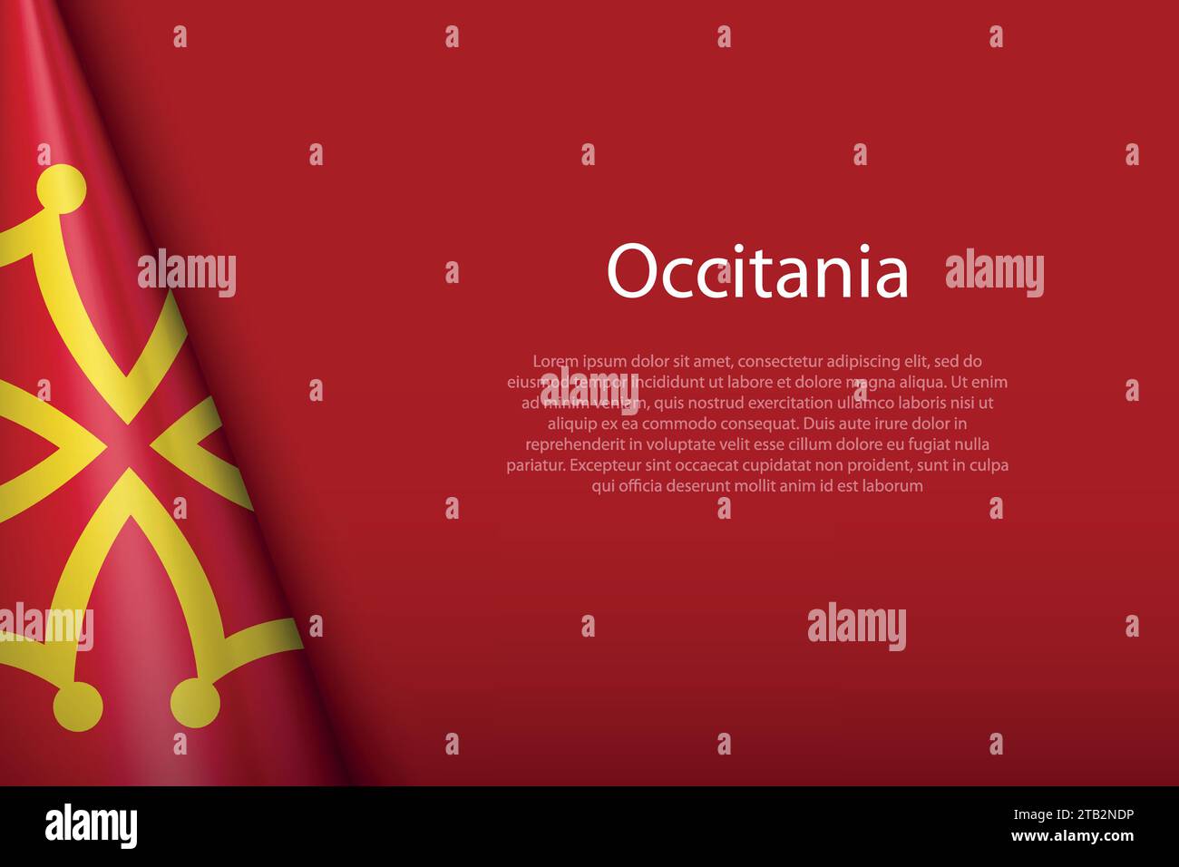 Drapeau de l'occitanie Banque d'images vectorielles - Alamy