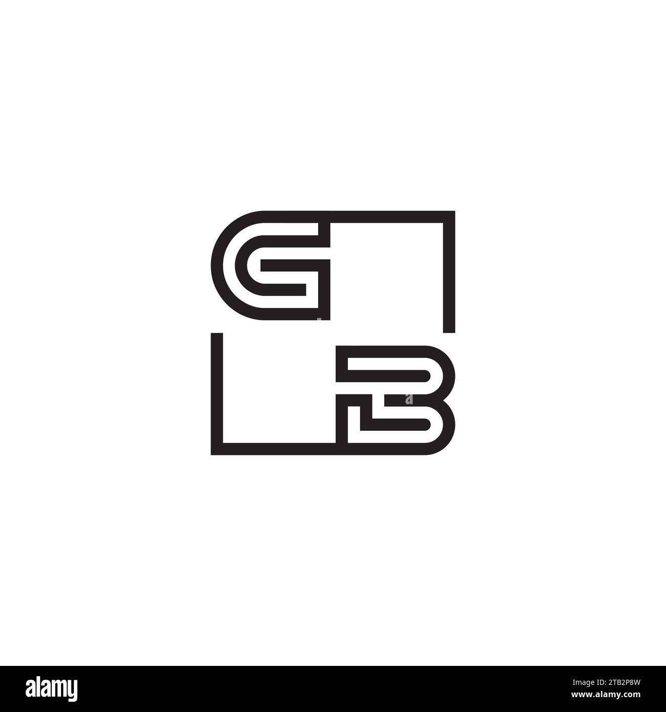 Lettres initiales de logo GB dans la conception professionnelle de haute qualité qui imprimeront bien sur tous les supports d'impression Illustration de Vecteur