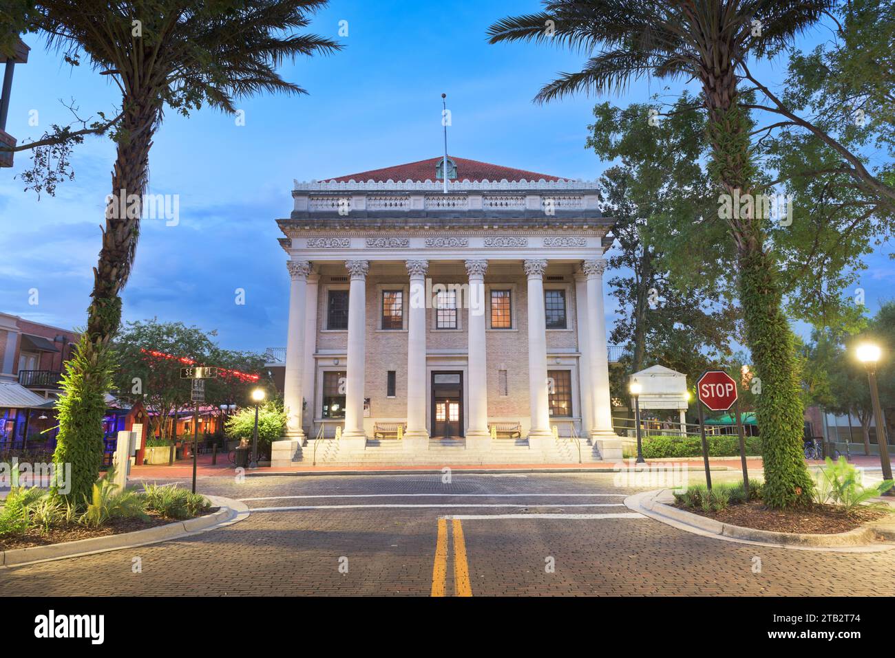 Gainesville, Floride, USA centre-ville au théâtre. Banque D'Images