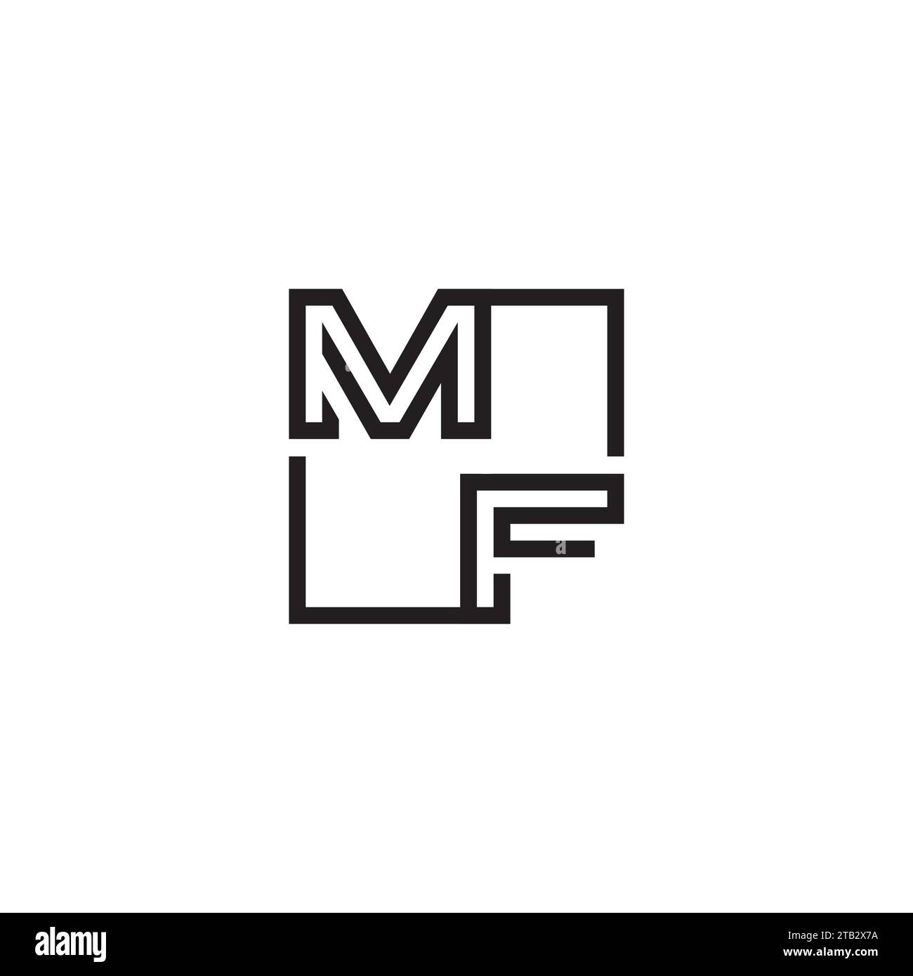 Lettres initiales du logo MF dans un design professionnel de haute qualité qui s'impriment bien sur tous les supports d'impression Illustration de Vecteur