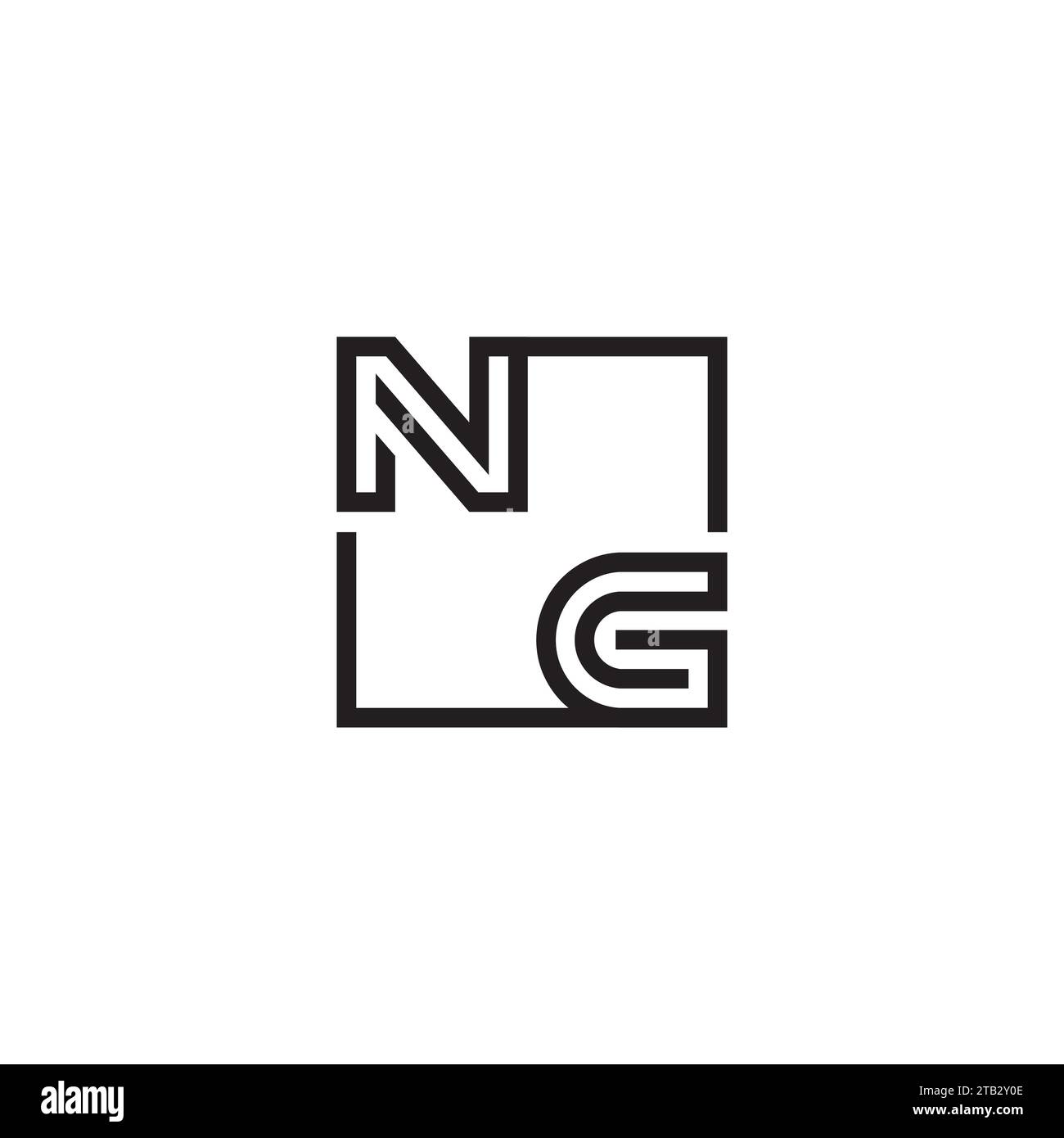 Lettres initiales de logo NG dans la conception professionnelle de haute qualité qui imprimeront bien sur tous les supports d'impression Illustration de Vecteur