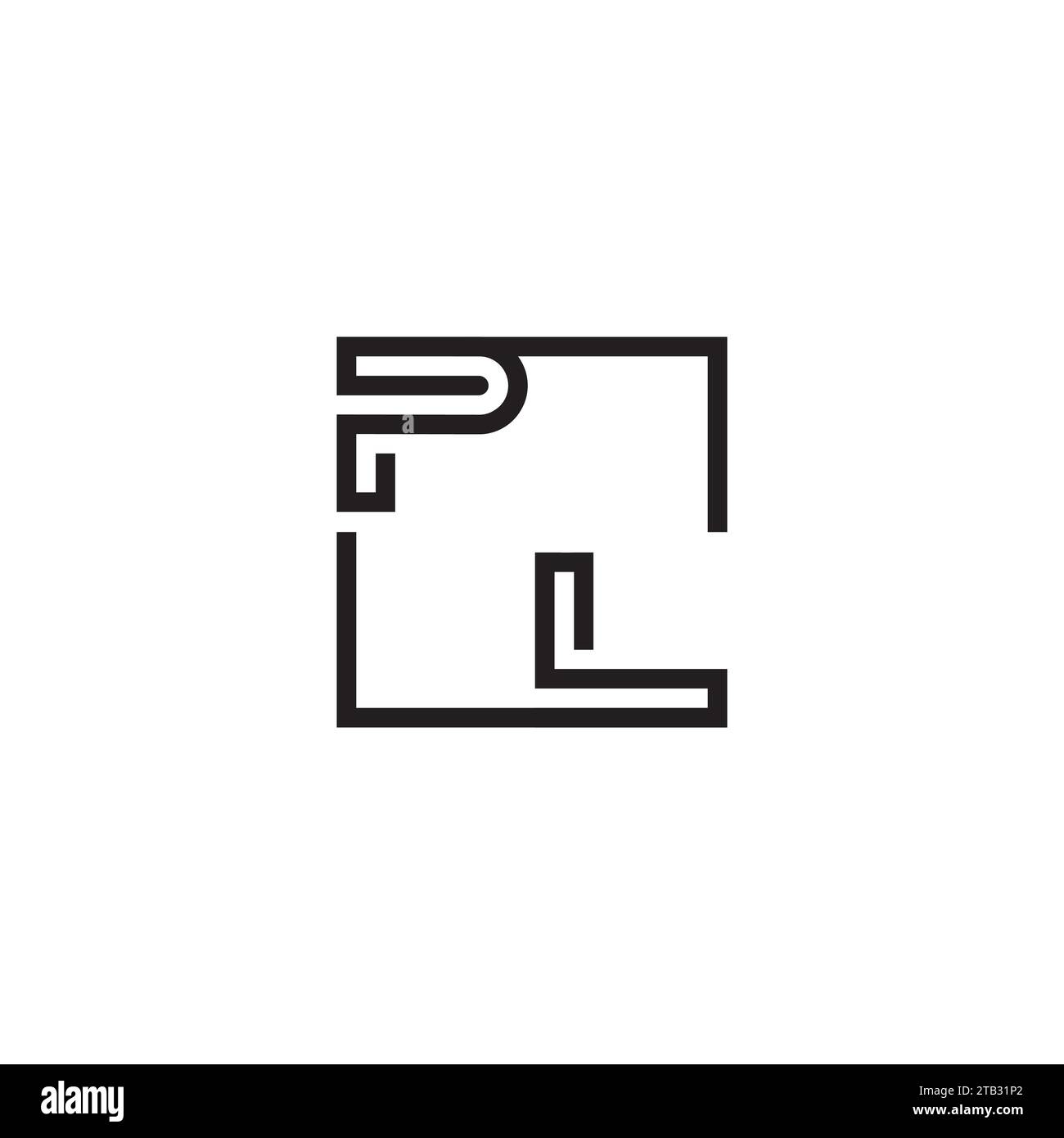 Lettres initiales de logo PL dans la conception professionnelle de haute qualité qui imprimeront bien sur tous les supports d'impression Illustration de Vecteur