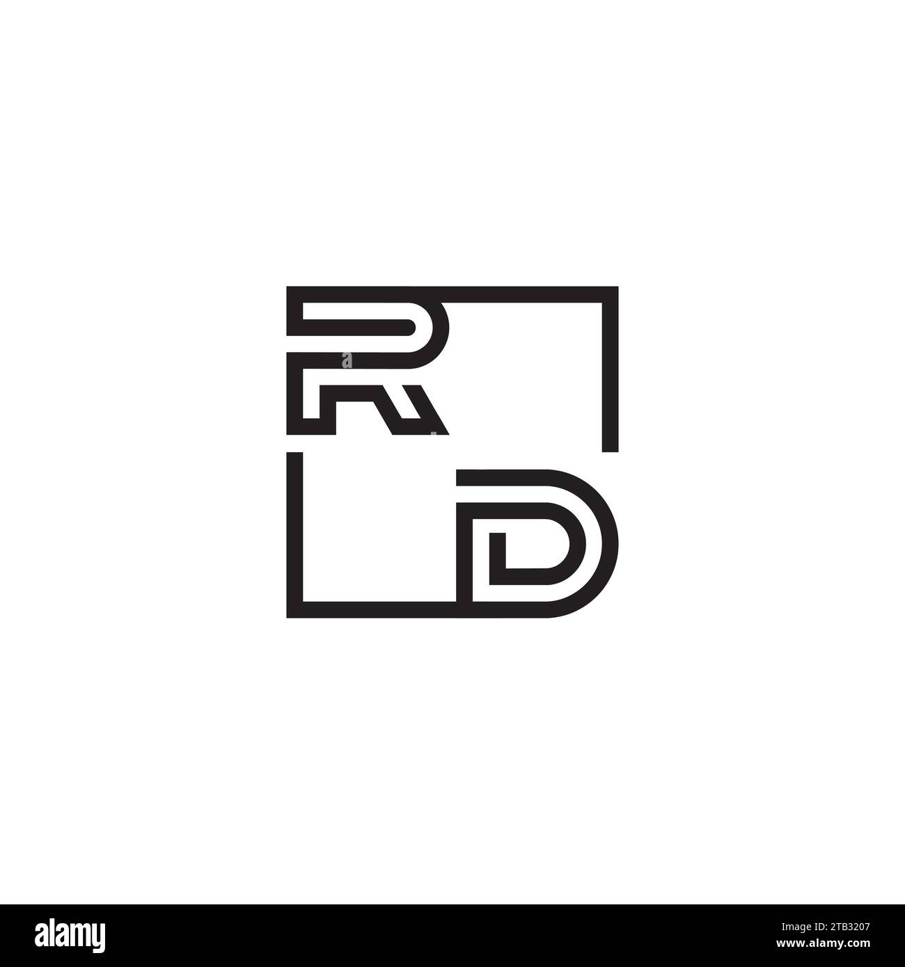 Lettres initiales de logo RD dans la conception professionnelle de haute qualité qui imprimera bien sur tous les supports d'impression Illustration de Vecteur