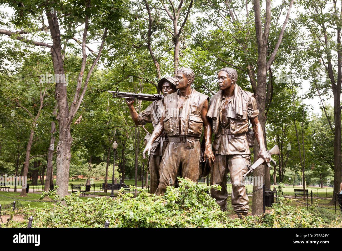 Statue des trois militaires, mémorial des vétérans du Vietnam, 5 Henry Bacon Dr NW, Washington, DC 20002, États-Unis Banque D'Images