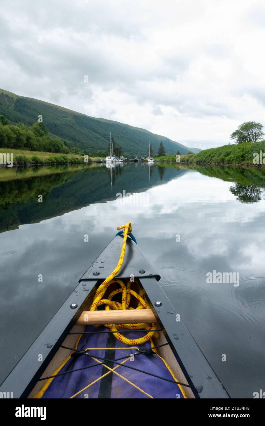 Great Glen Canoe Trail - canoë sur le canal calédonien sur la Great Glen Way, Écosse, Royaume-Uni Banque D'Images