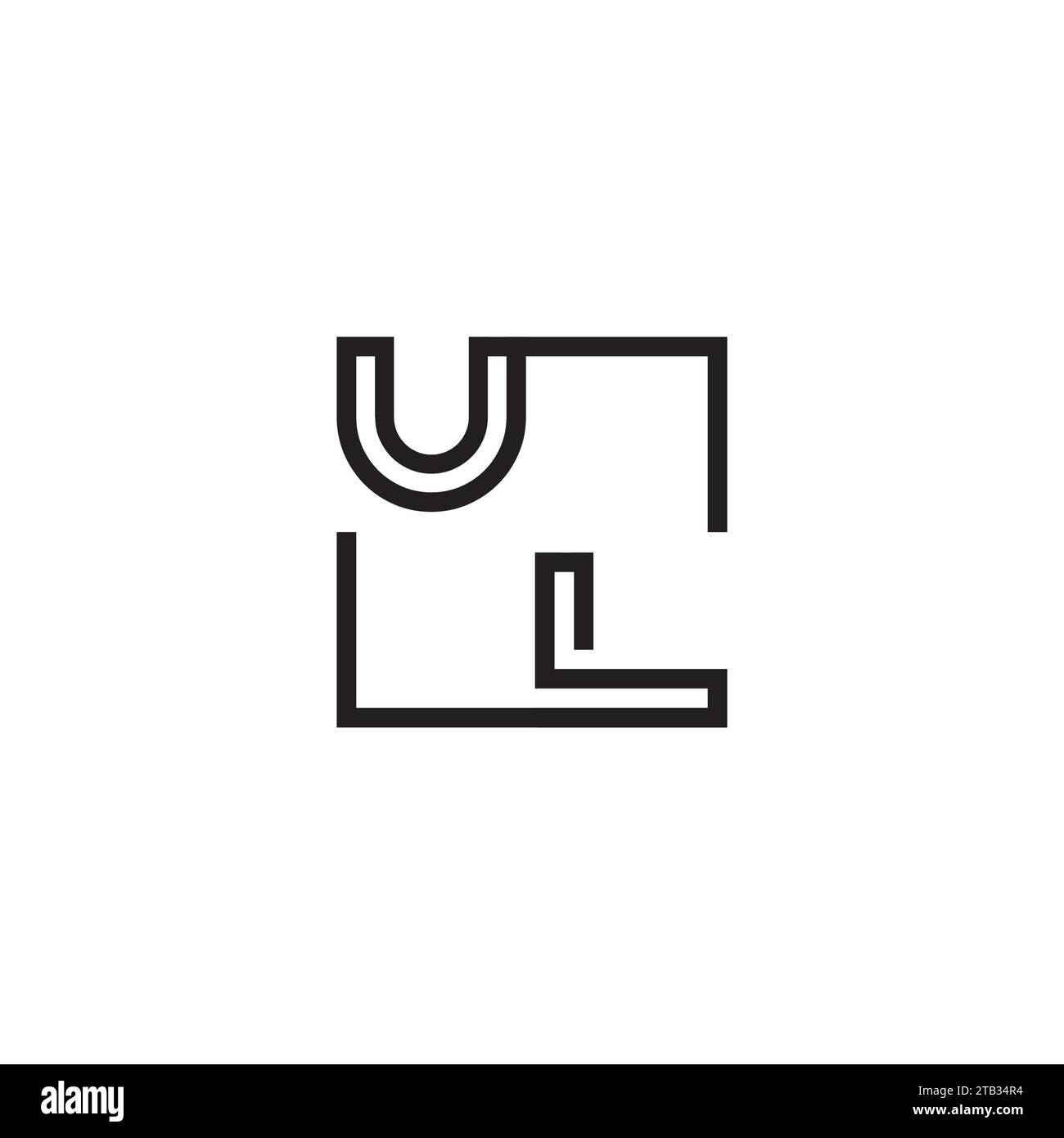 Lettres initiales de logo UL dans la conception professionnelle de haute qualité qui imprimeront bien sur tous les supports d'impression Illustration de Vecteur