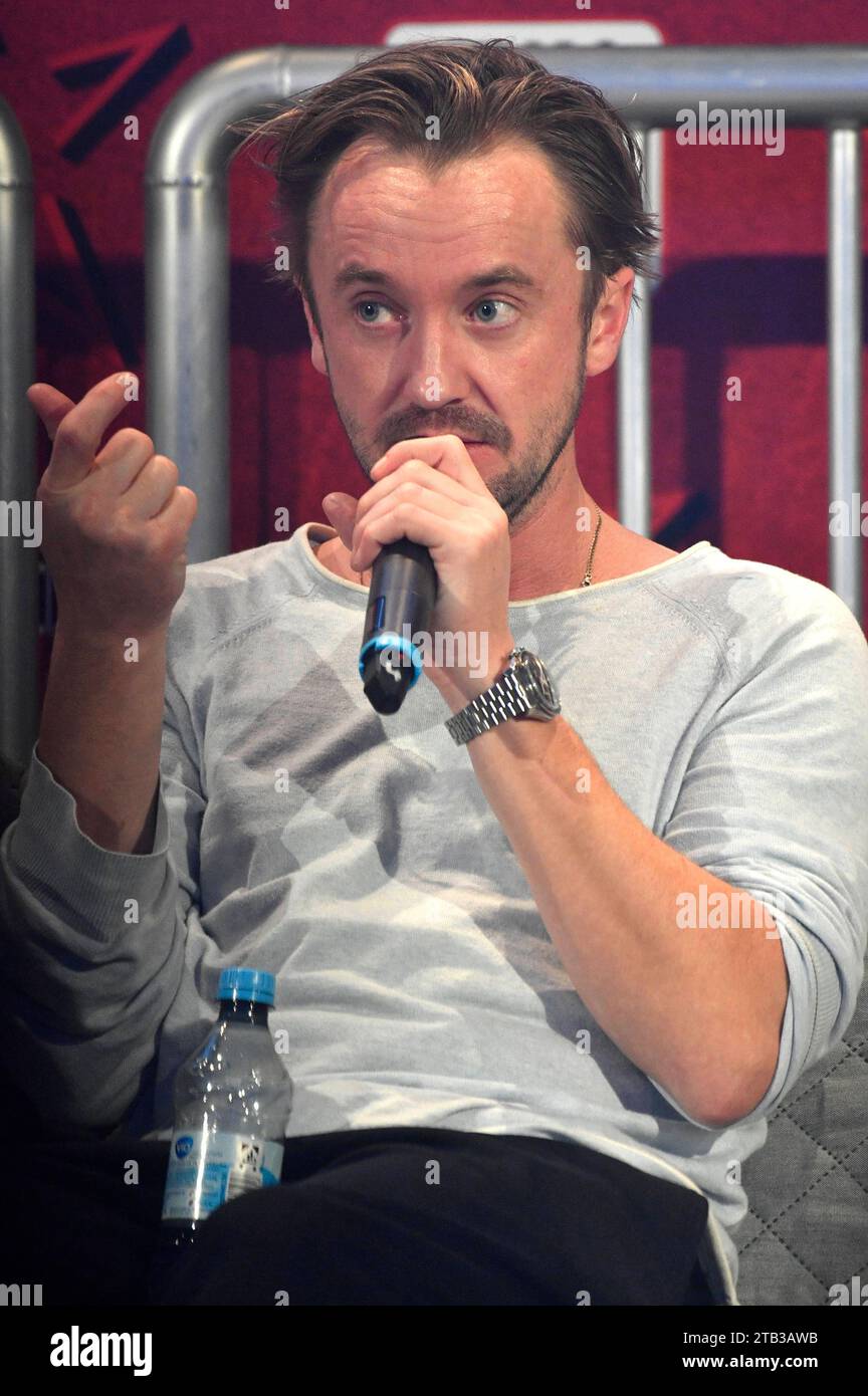 Tom Felton auf der German film & Comic con Winter Edition in der Messe Dortmund. Dortmund, 03.12.2023 *** Tom Felton au German film Comic con Winter Edition au Messe Dortmund, 03 12 2023 Foto:Xn.xKubelkax/xFuturexImagex comic con 3329 crédit : Imago/Alamy Live News Banque D'Images