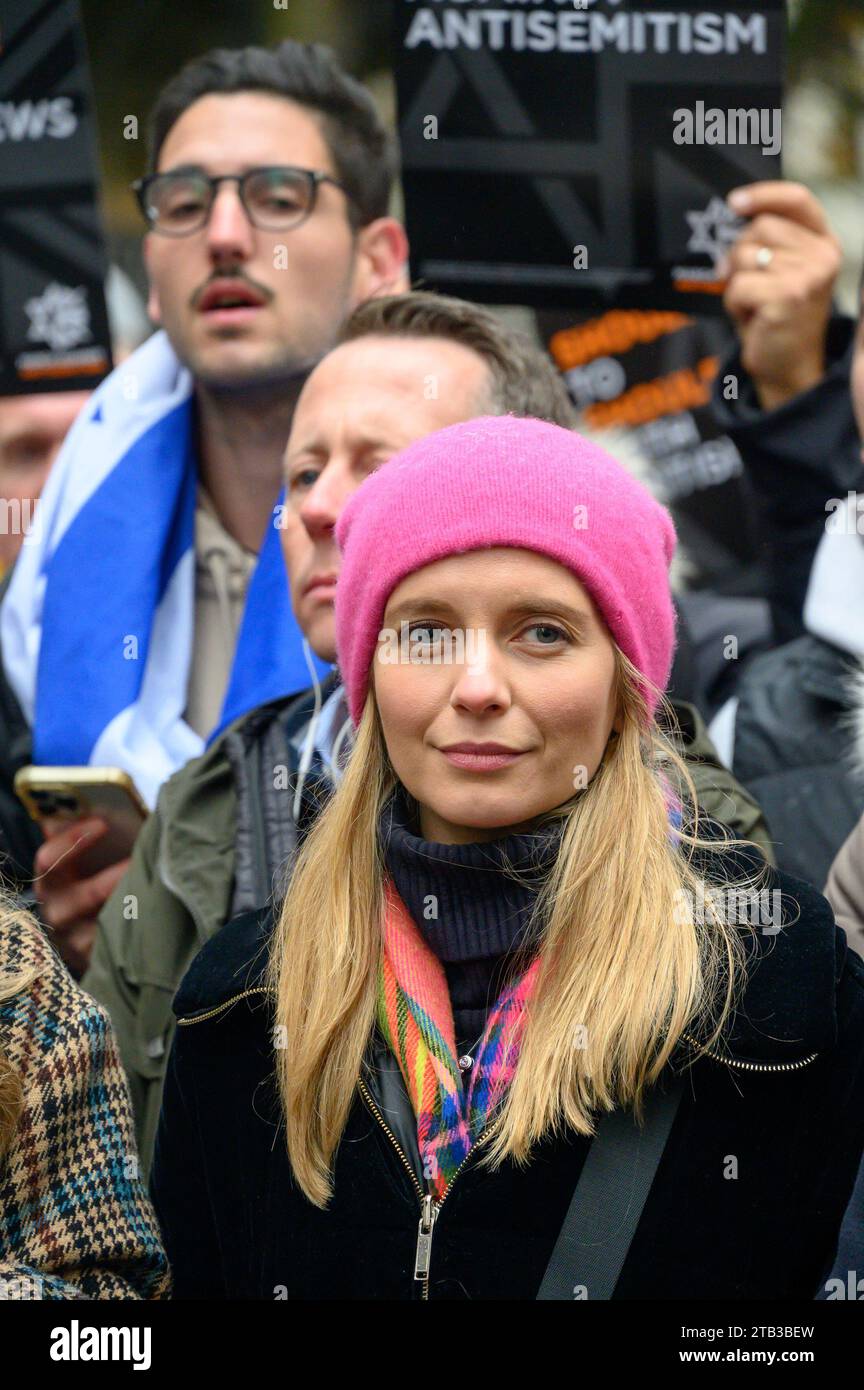 Rachel Riley (présentatrice de télévision) participe à la Marche contre l'antisémitisme, Londres, 26 novembre 2023 Banque D'Images