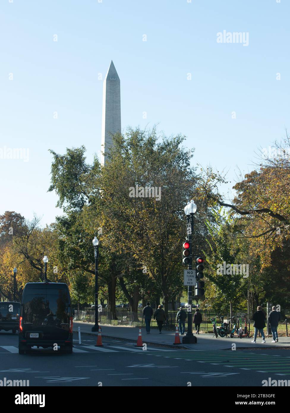 Le Washington Monument est un obélisque du National Mall de Washington, D.C., construit pour commémorer George Washington, un père fondateur des États-Unis Banque D'Images