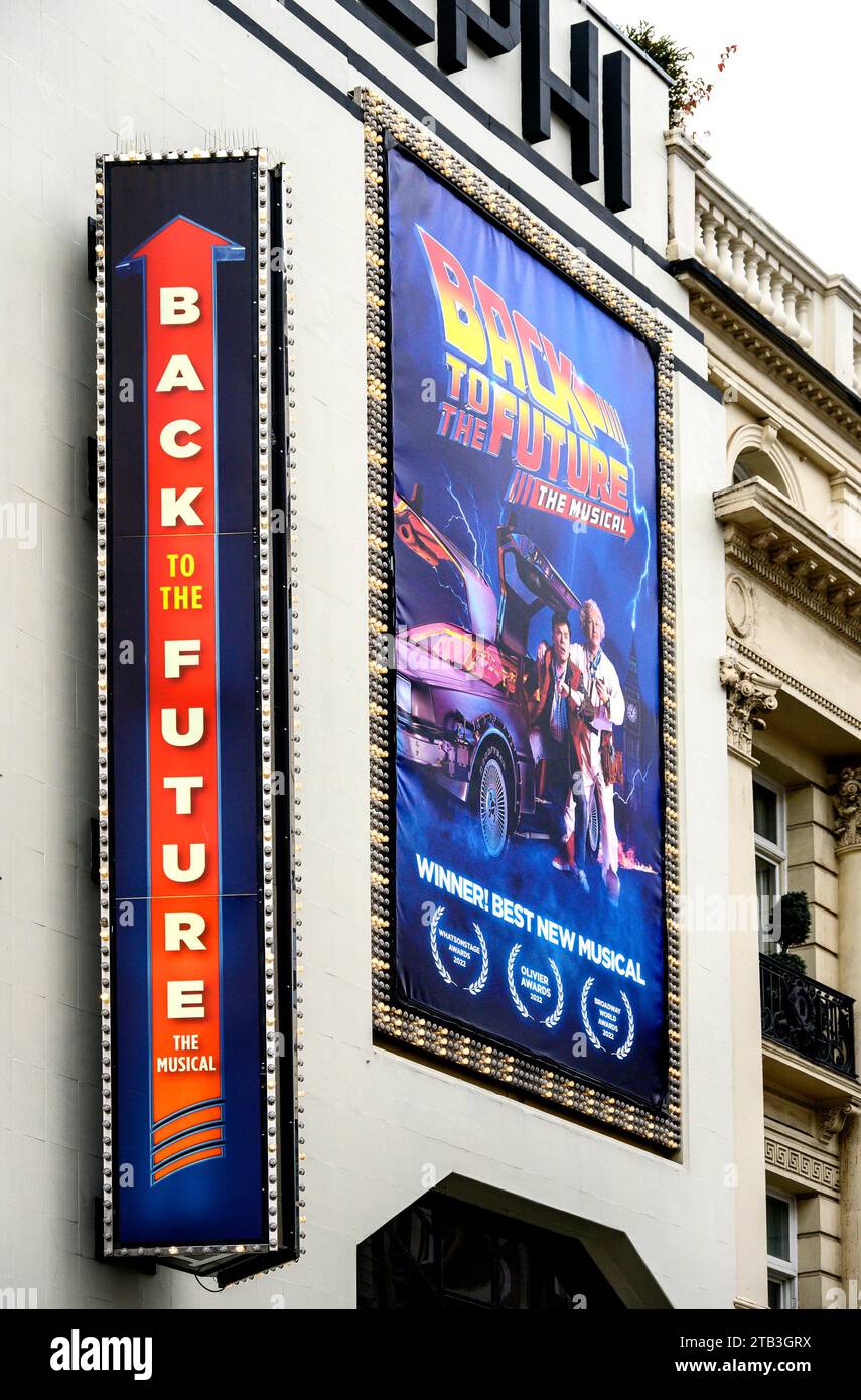 Londres, Royaume-Uni. Retour vers le futur - The musical, au théâtre Adelphi, The Strand. Novembre 2023 Banque D'Images