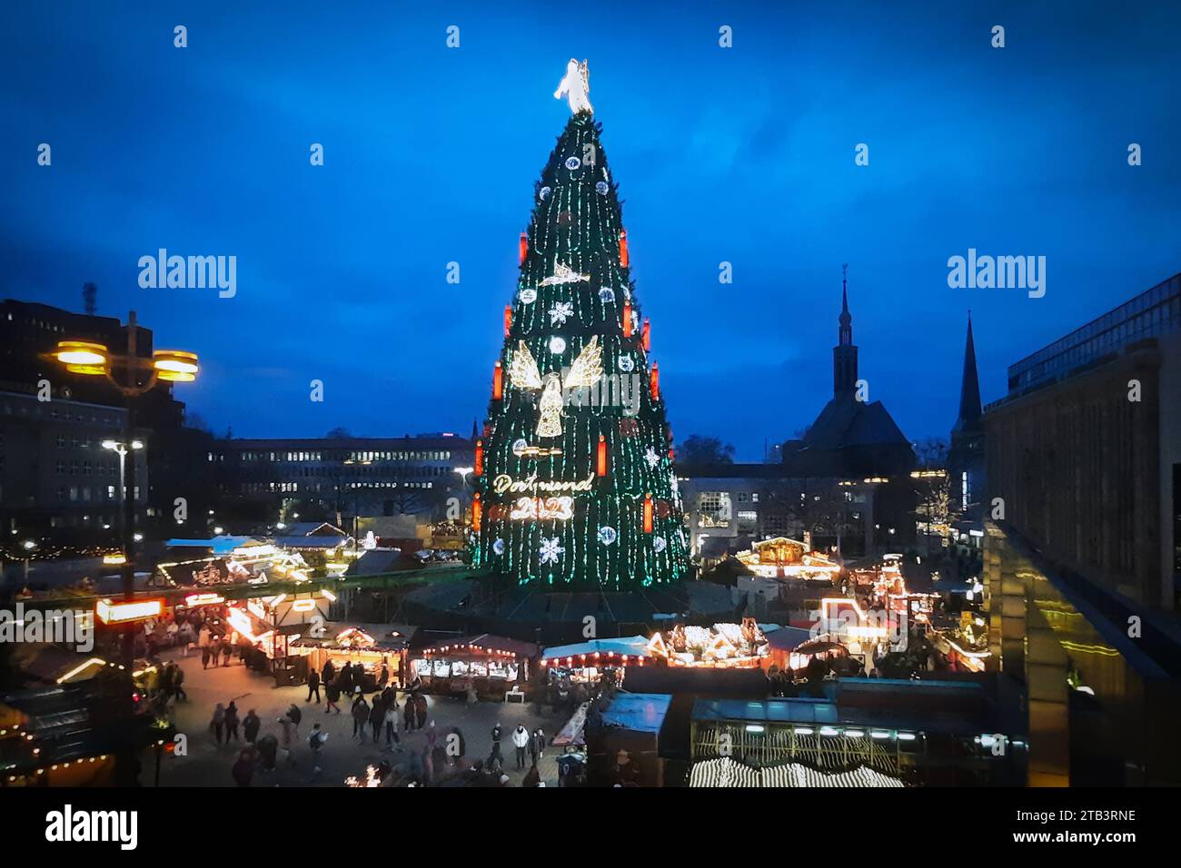 Dortmund/Allemagne, le 4 décembre 2023 le plus haut sapin de Noël du