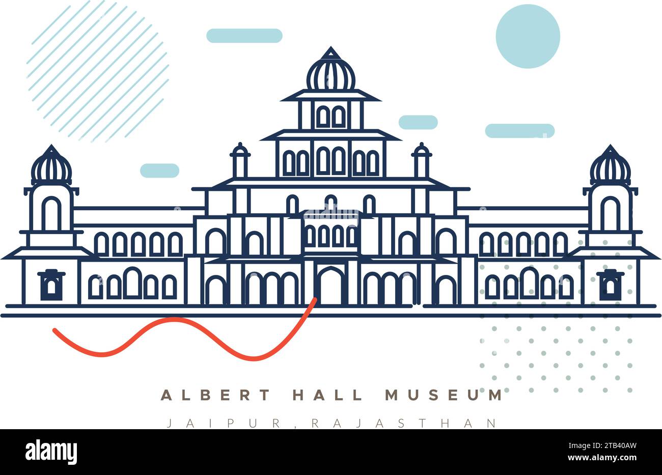 Albert Hall Museum Jaipur comme stock Illustration comme EPS 10 File Illustration de Vecteur