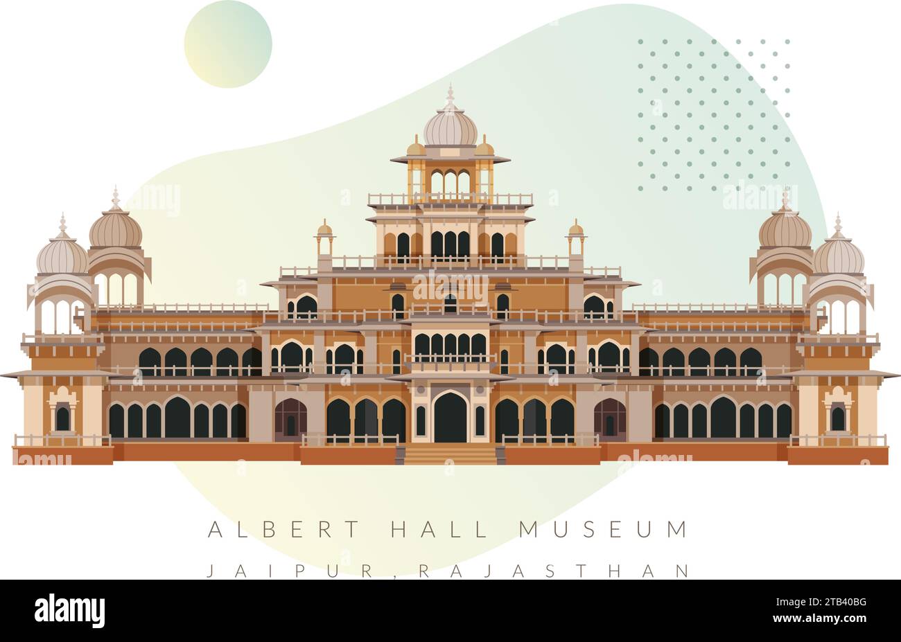 Albert Hall Museum Jaipur comme stock Illustration comme EPS 10 File Illustration de Vecteur