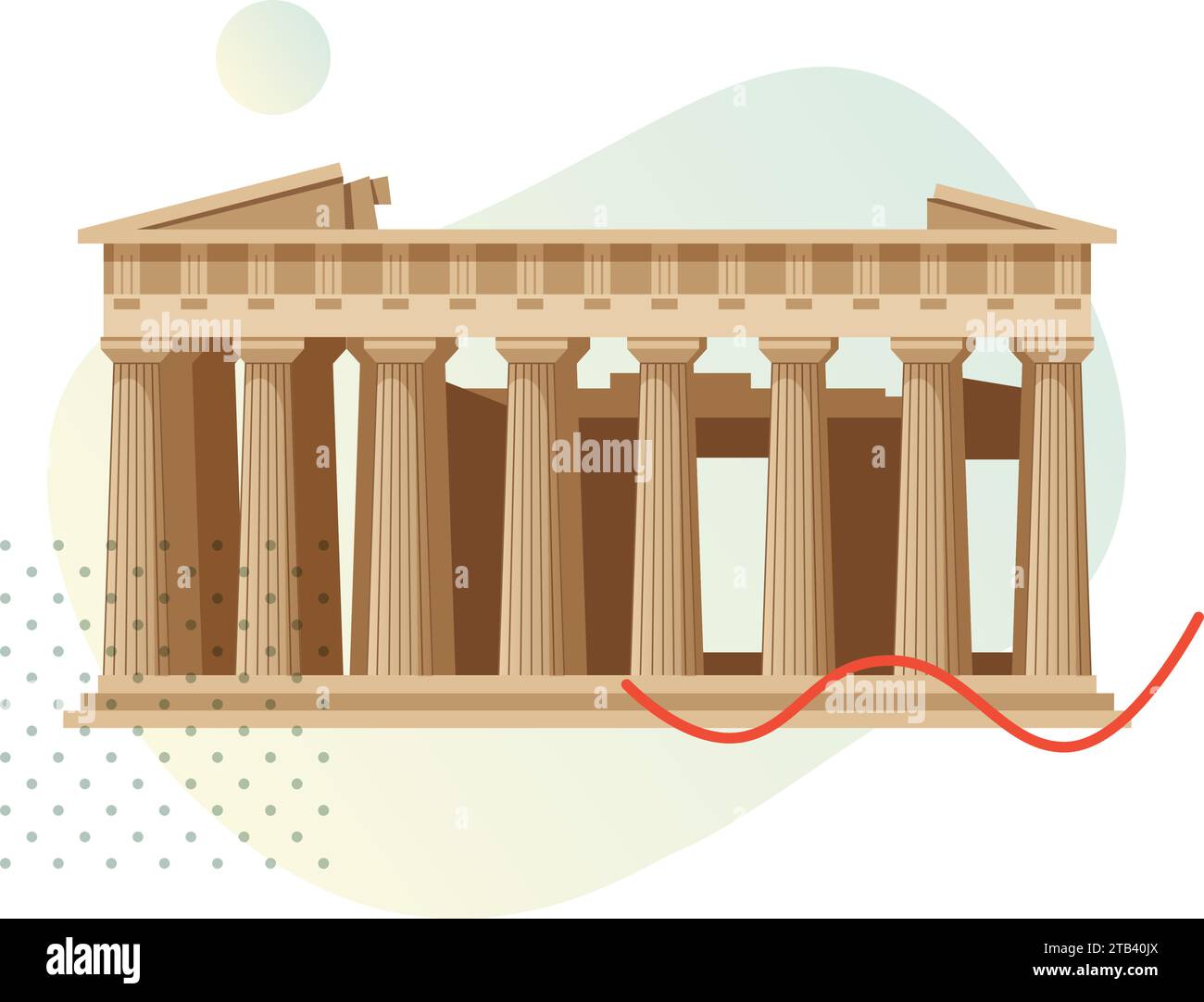 Acropole d'Athènes - Grèce - Illustration stock comme fichier EPS 10 Illustration de Vecteur