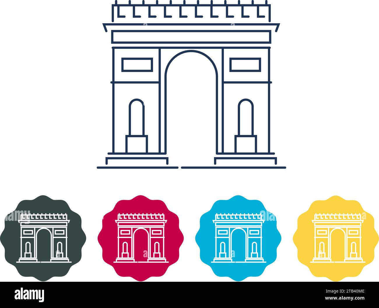 Arc de Triomphe - Gate, Paris - icône stock comme fichier EPS 10 Illustration de Vecteur Arc de Triomphe - Gate, Paris - icône stock comme fichier EPS 10 Illustration de Vecteur
