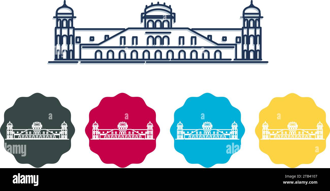 JAL Mahal Palace, Jaipur Rajasthan - Illustration stock comme fichier EPS 10 Illustration de Vecteur