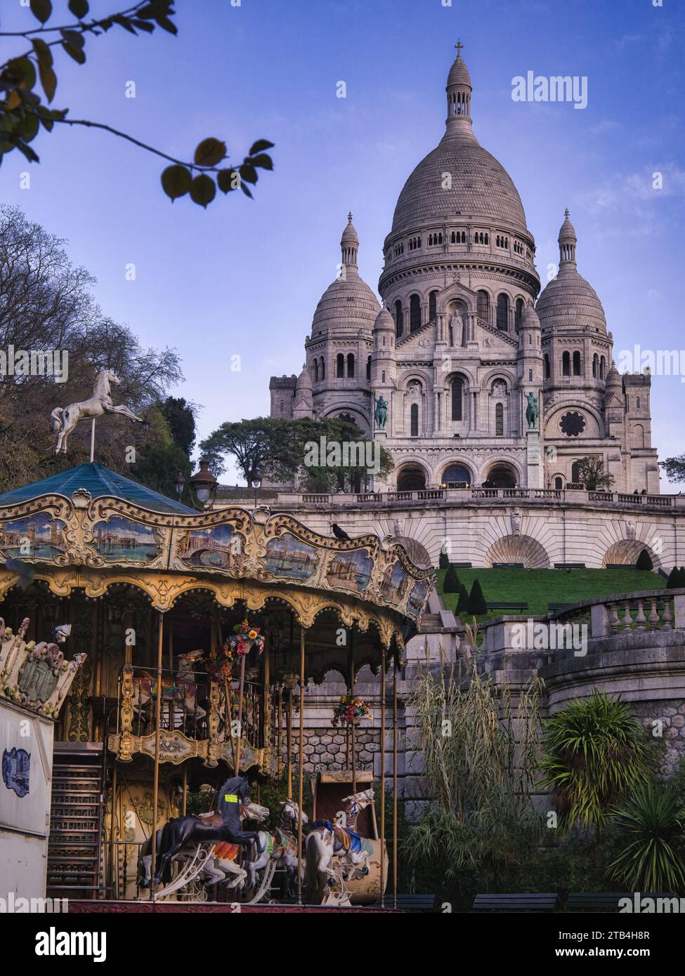 La Basilique du Sacré coeur de Montmartre, Paris, France Banque D'Images