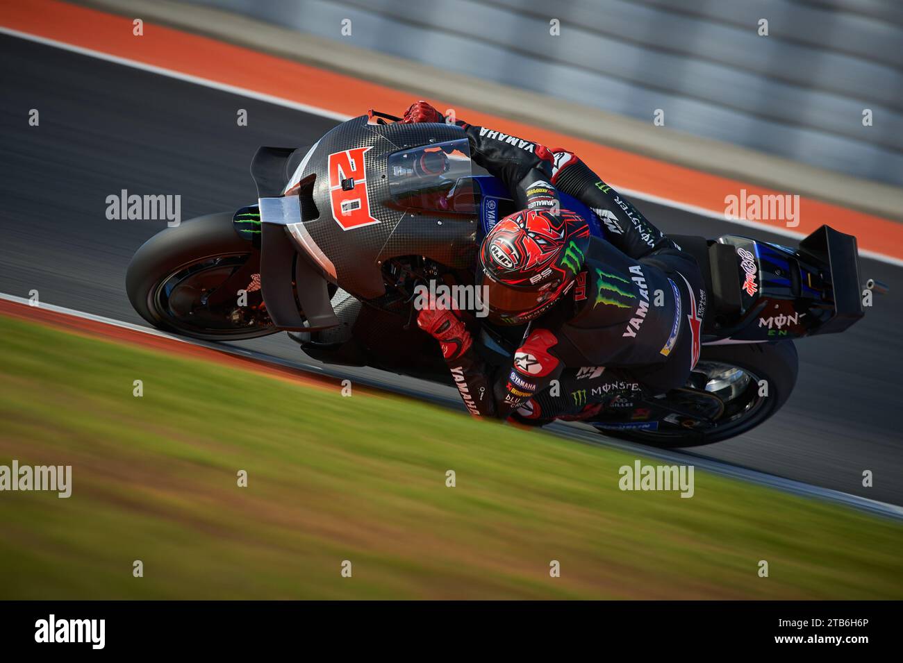 Fabio Quartararo, de France, et Monster Energy Yamaha MotoGP Team participent aux essais moto GP Valencia sur le circuit Ricardo Tormo (Cheste, moto GP Valencia Test). Banque D'Images