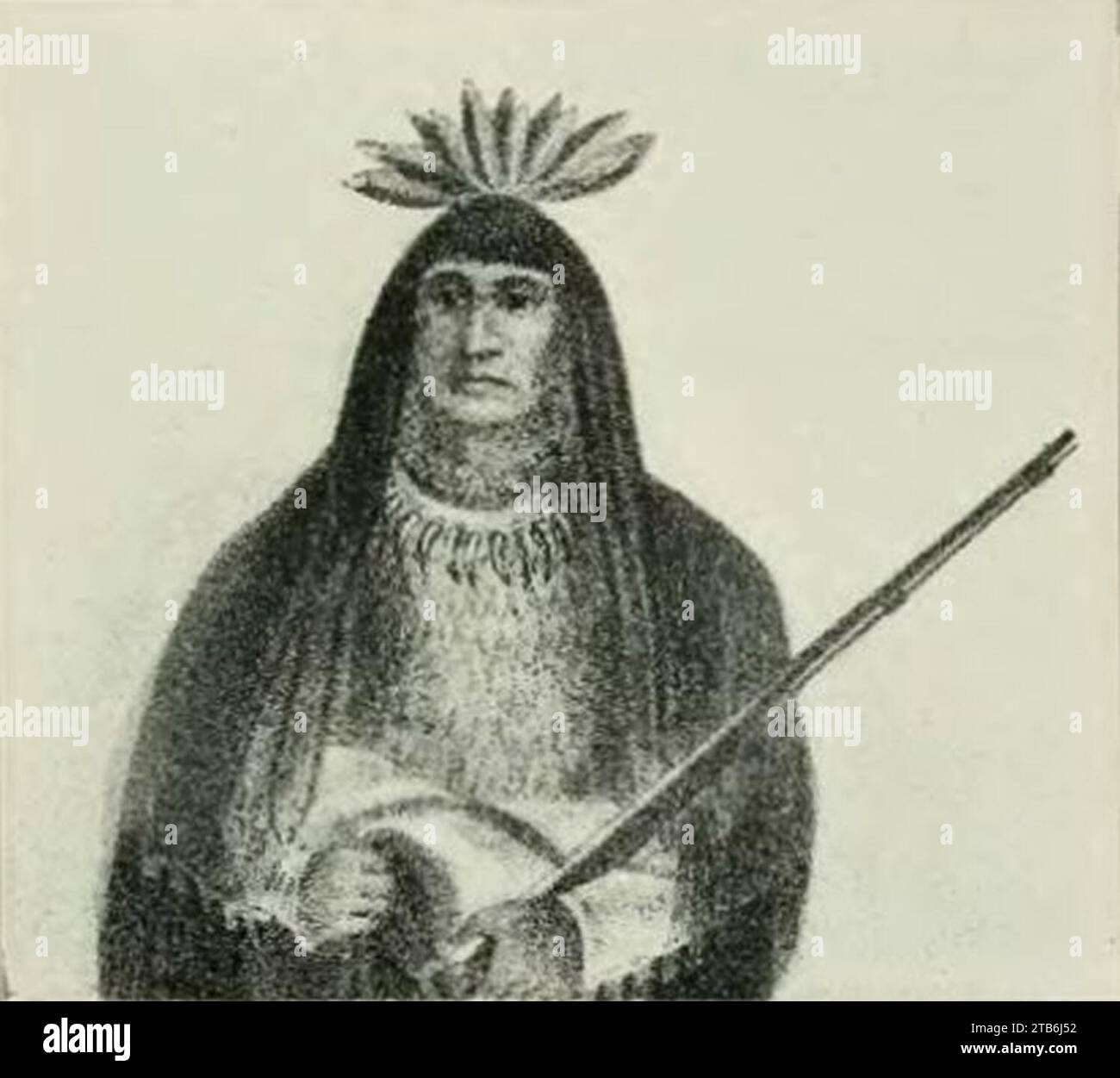 Wanata, un chef indien Sioux - Histoire de l'Iowa. Banque D'Images