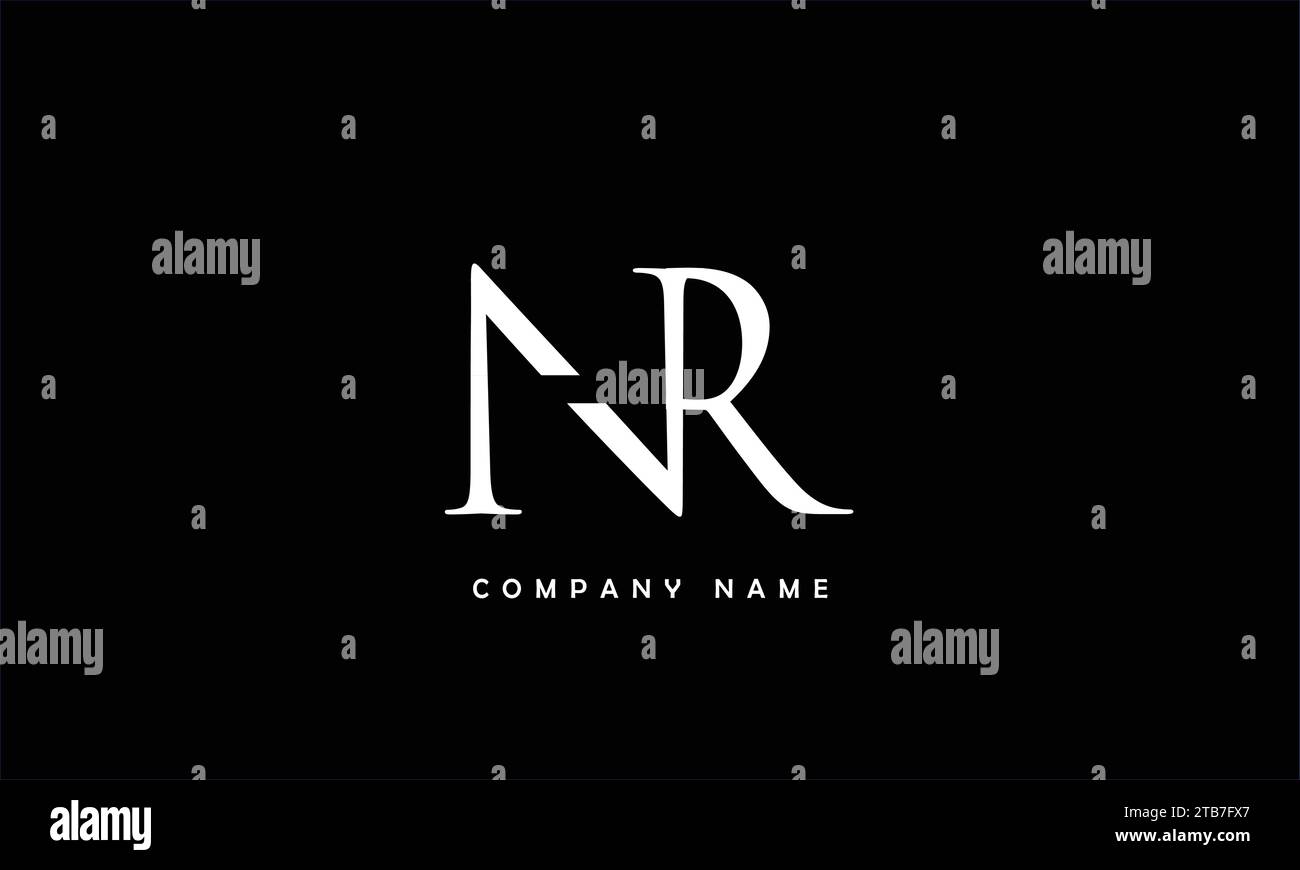 NR, RN lettres abstraites logo Monogramme Illustration de Vecteur