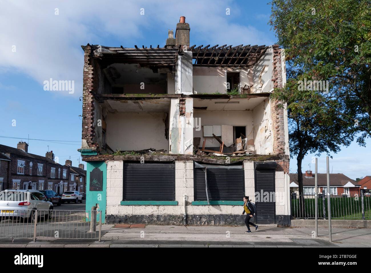 Derelict Building, Scotland Road, Liverpool, Royaume-Uni Banque D'Images