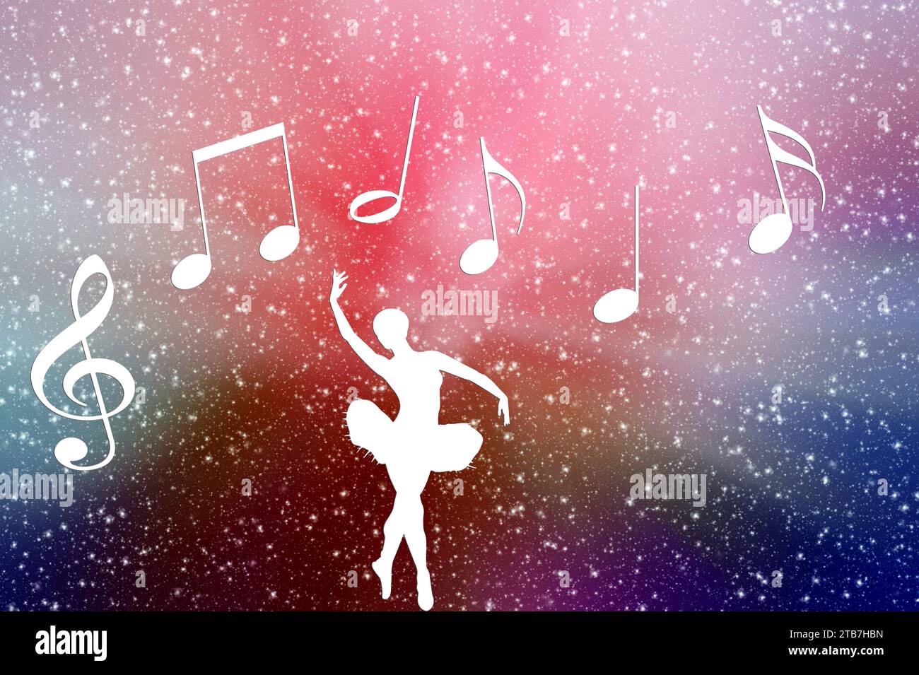 illustration de silhouette d'une danseuse de ballerine classique dansant Banque D'Images