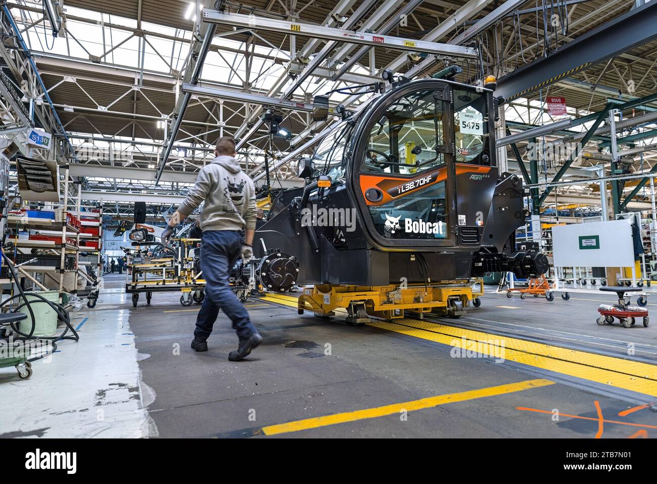 Pontchateau (nord-ouest de la France) : reportage de l'usine Bobcat, filiale du groupe sud-coréen Doosan, fabricant de ferme et de Construcu Banque D'Images
