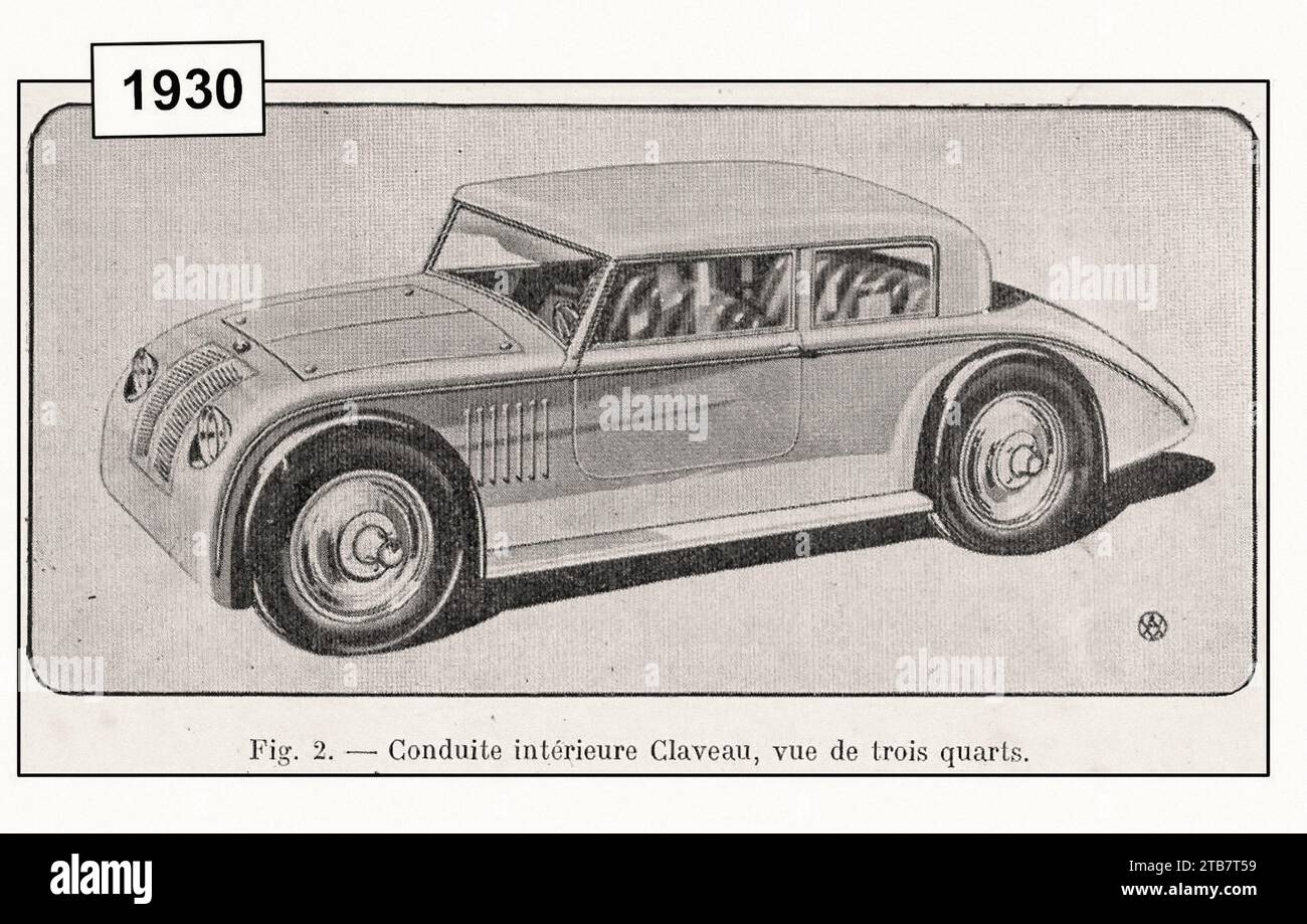 1930 Claveau 1 - photo de voiture ancienne Banque D'Images
