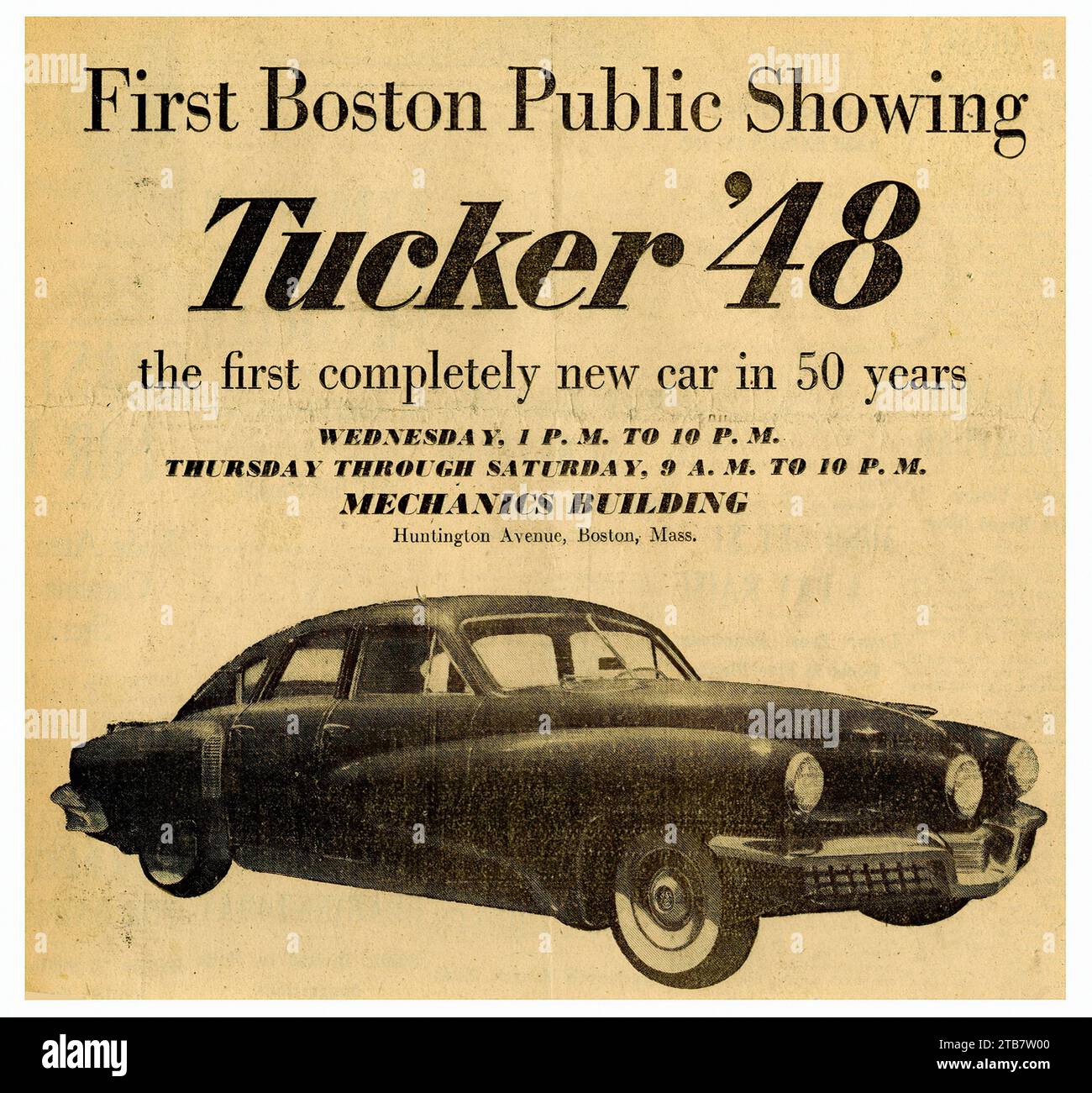 1948 Tucker à Boston - photo de voiture d'époque Banque D'Images