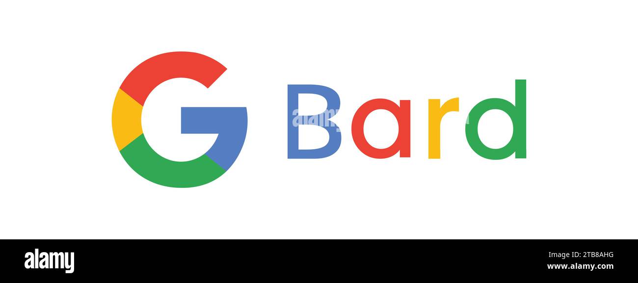 Technologie Google Bard ai Chatbot. Chatbot Bard par Google. Search bot avec le logo Google. eps10 Illustration de Vecteur