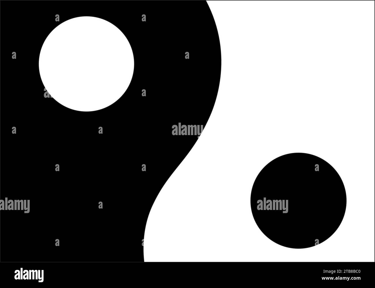 symbole yin yang sur fond blanc Illustration de Vecteur