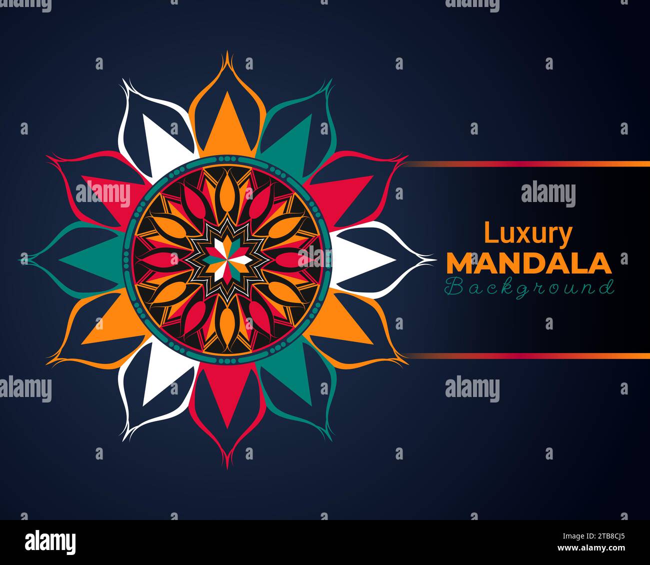 Design de fond de Mandala islamique coloré de luxe Illustration de Vecteur