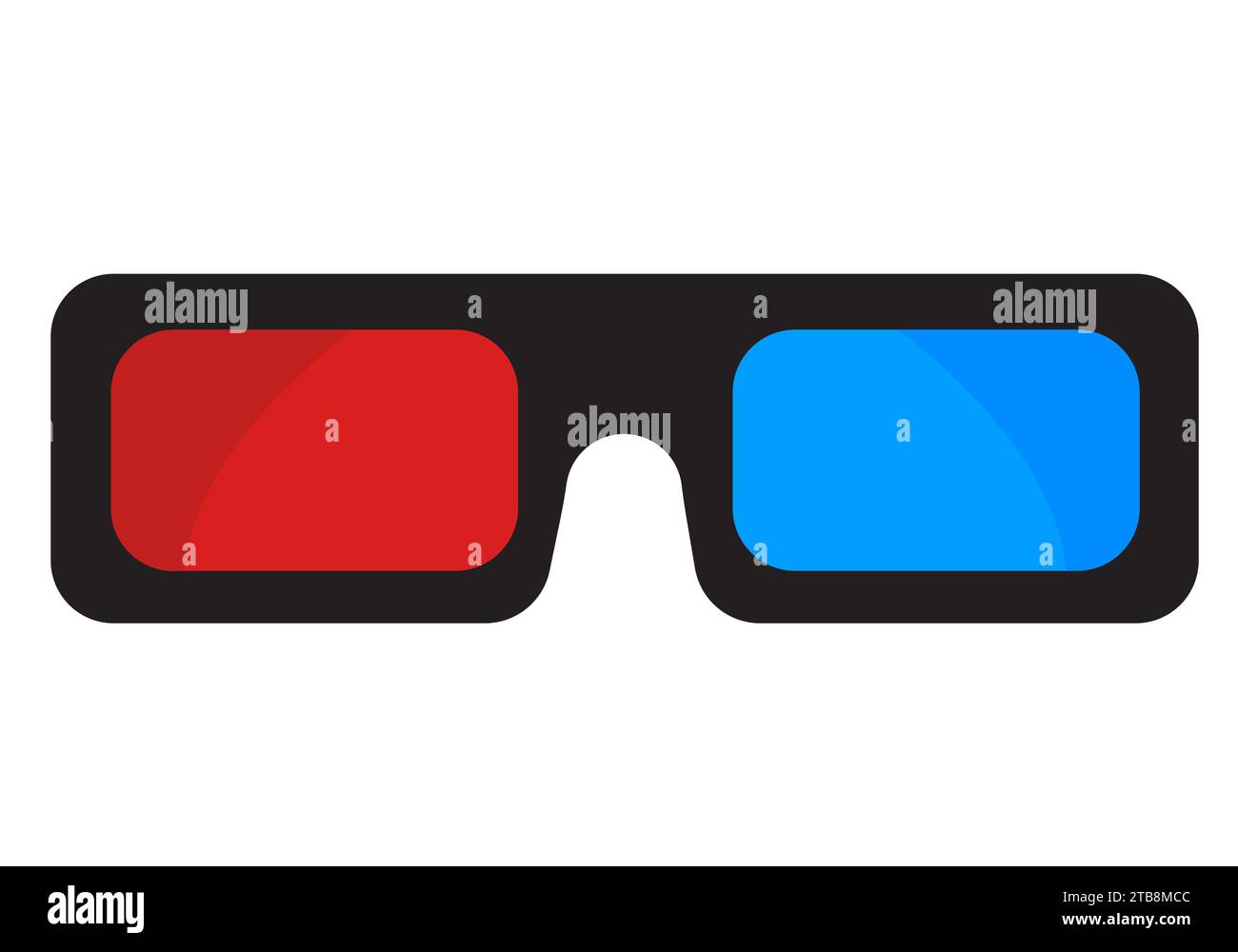 Le cinéma 3D glasses isolated on white Illustration de Vecteur