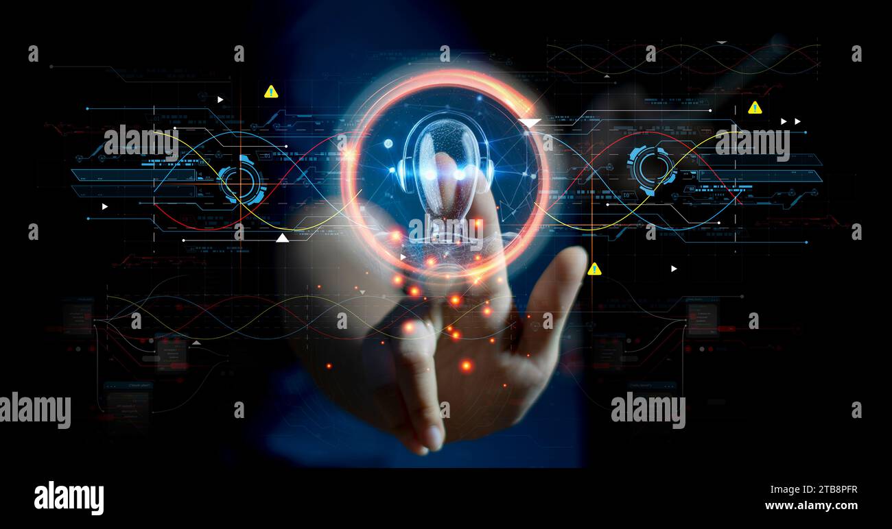 Concepts, développement de l'intelligence artificielle et auto-apprentissage de l'intelligence artificielle, générer ai Banque D'Images