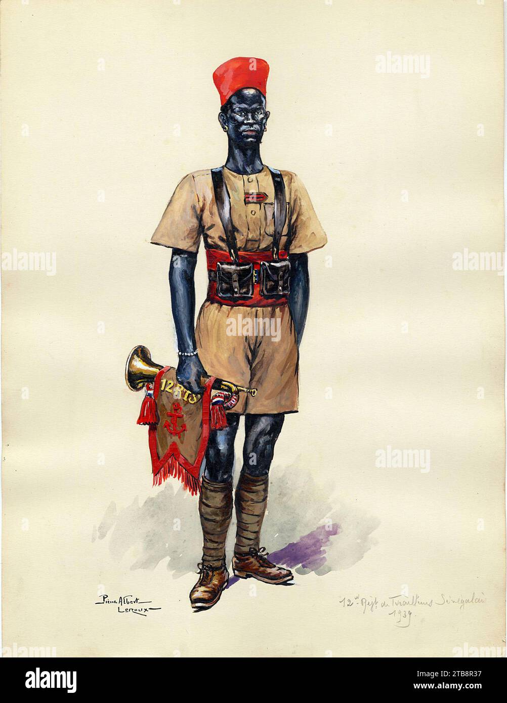 Figurine Peinte - Tirailleur Sénégalais - Collection France - État Neuf