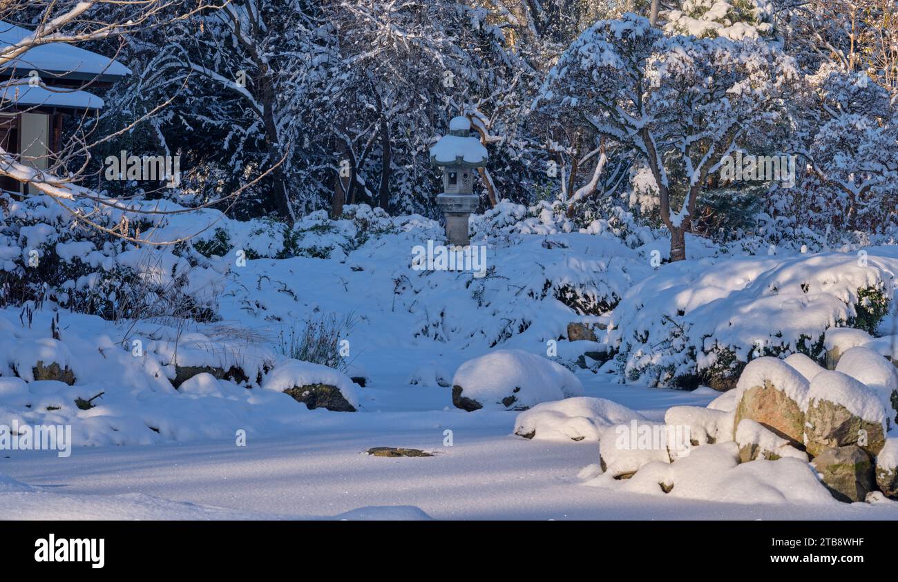 Paysage d'hiver après la première chute de neige Banque D'Images