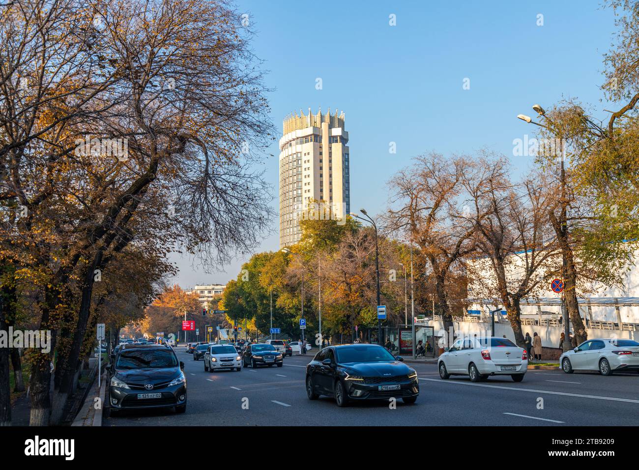 Almaty, Kazakhstan - 28 avril 2023 : Hôtel Kazakhstan dans la ville d'Almaty Banque D'Images