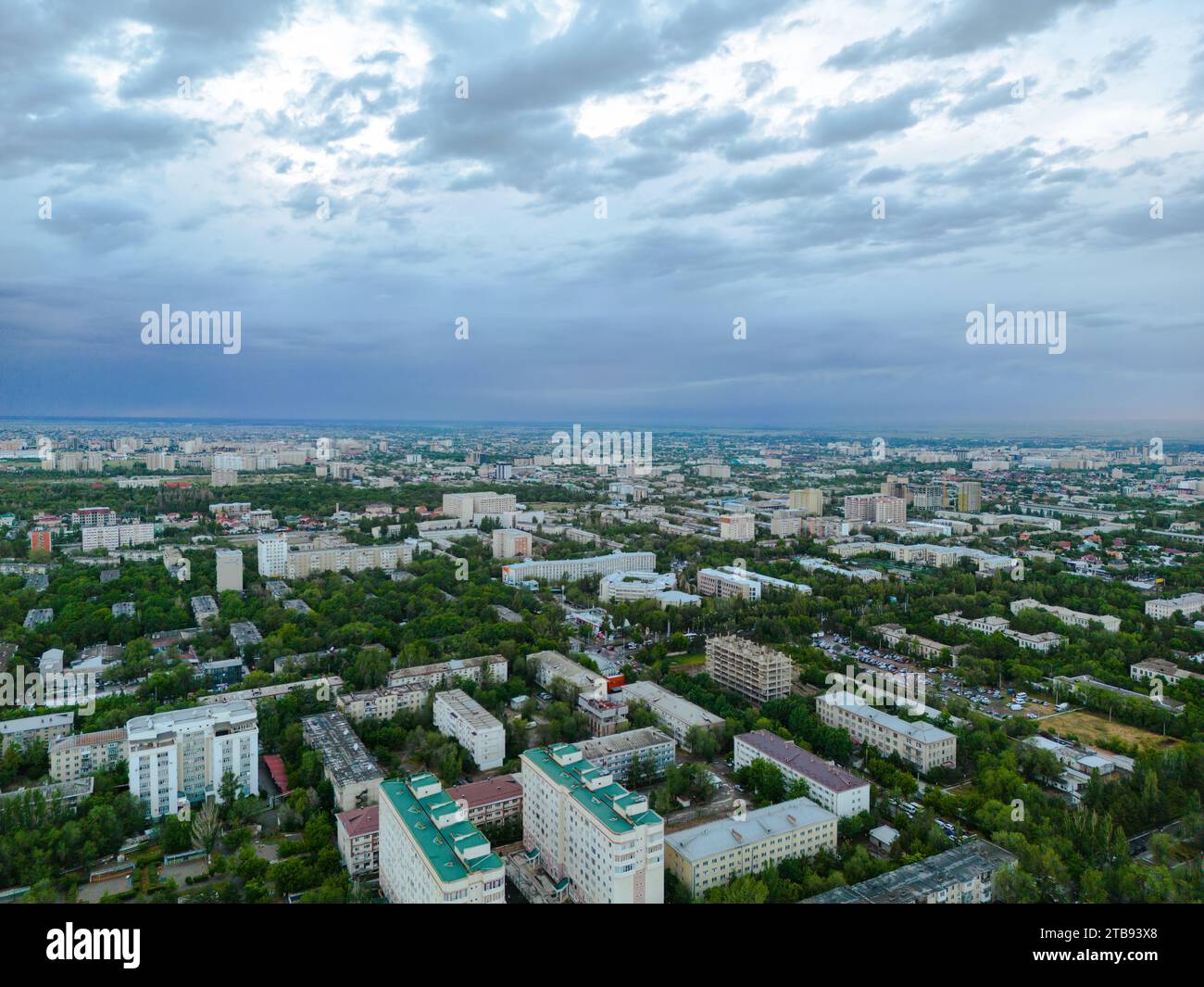 Vue aérienne de la ville de Bichkek Kirghizistan Banque D'Images