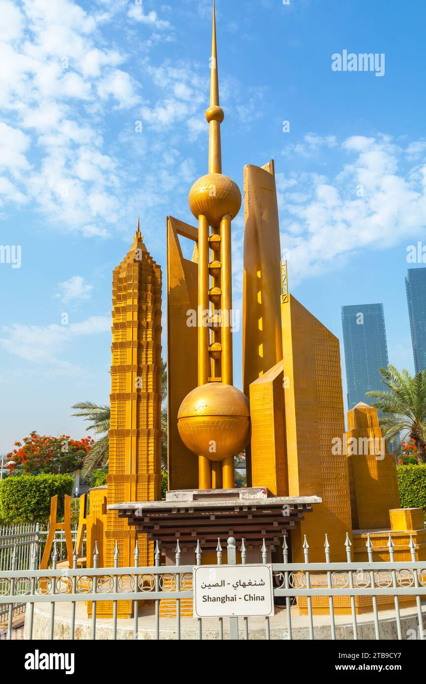 Dubaï, Émirats arabes Unis - 21 juin 2023 : fascinant monument de Shanghai dans le parc Zabeel à Dubaï Banque D'Images