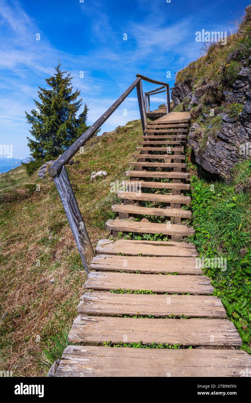 Sentier de randonnée à la montagne Kitzbüheler Horn en Autriche Banque D'Images