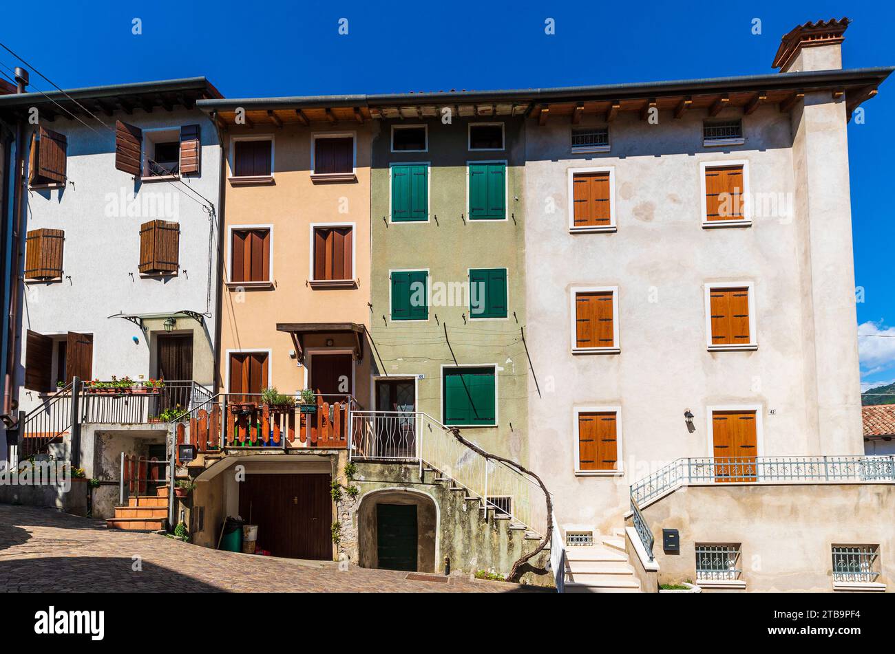 Italie Vénétie Vallée de Brenta - le village de Campolongo sul Brenta Banque D'Images