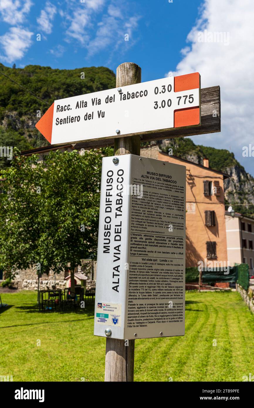 Italie Vénétie Vallée de Brenta - localité Londa di Valstagna Banque D'Images