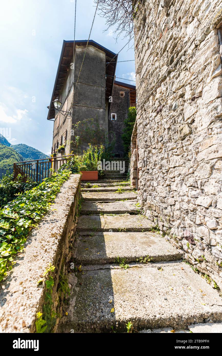 Italie Vénétie Vallée de Brenta - le village de Sasso Stefani Banque D'Images