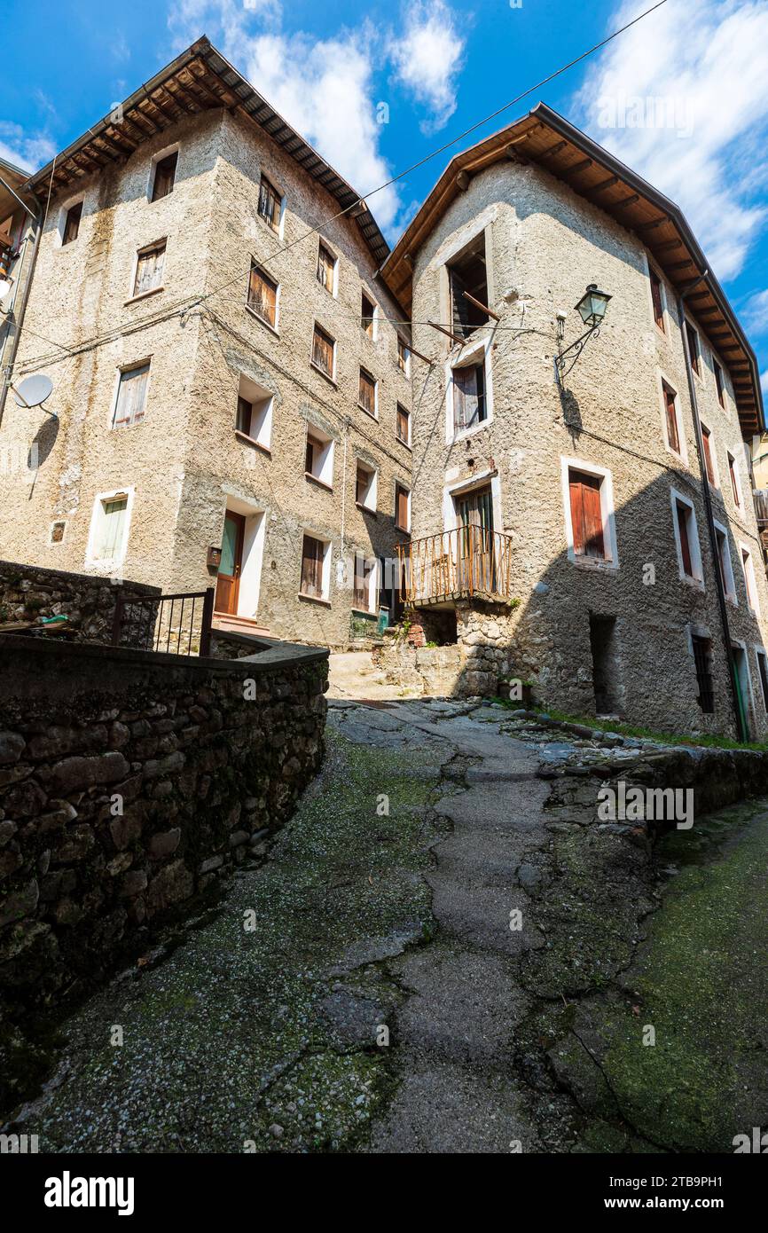 Italie Vénétie Vallée de Brenta - le village de Sasso Stefani Banque D'Images